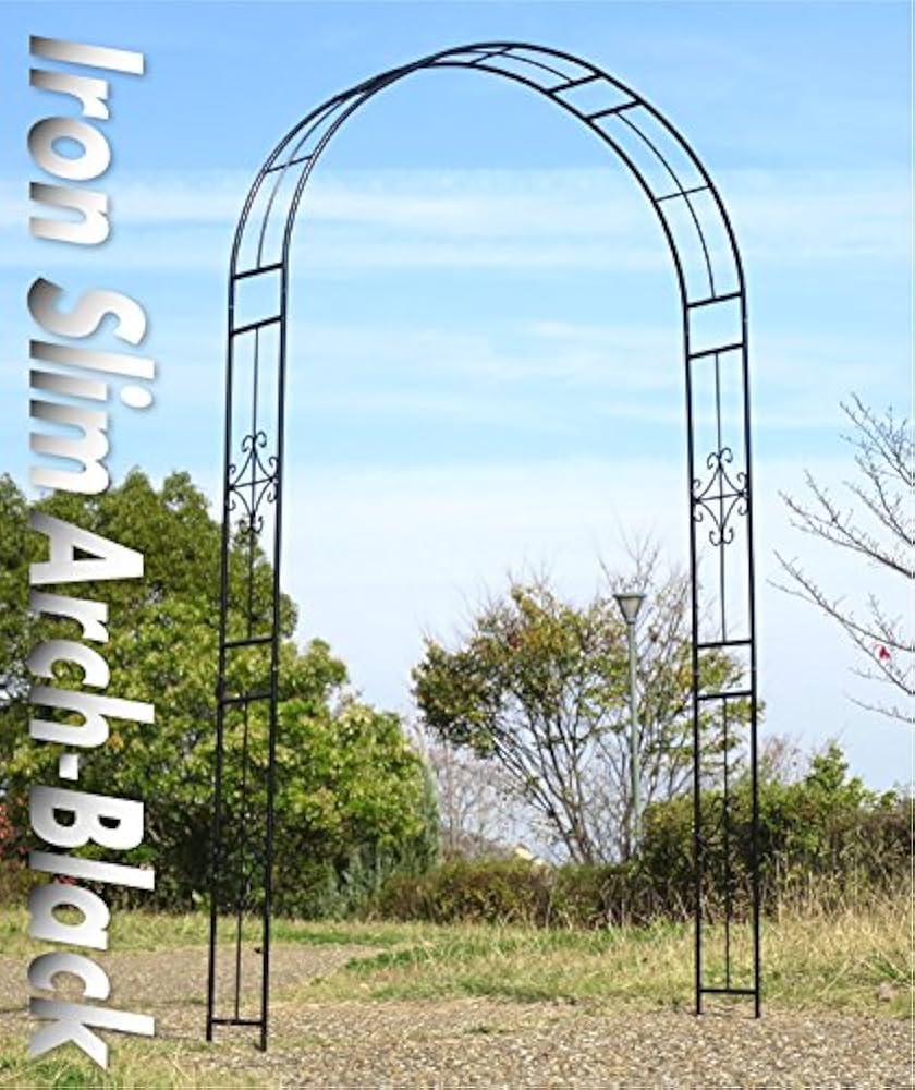 Amazon.co.jp: Kokkaen Diamond Slim Arch for Gardens, Black